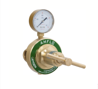 Регулятор линейный пропановый AMFLO R85LF-125 (LPG)  латунь  с 1-им манометром, давление на входе до 25 бар. произв 90 м3/час / Regulator R85LF-125