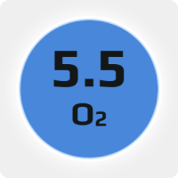 Кислород (О2) 5.5 (99,9995%) в моноблоке 12х50л 200бар, соединение  G3/4 (DIN 9)